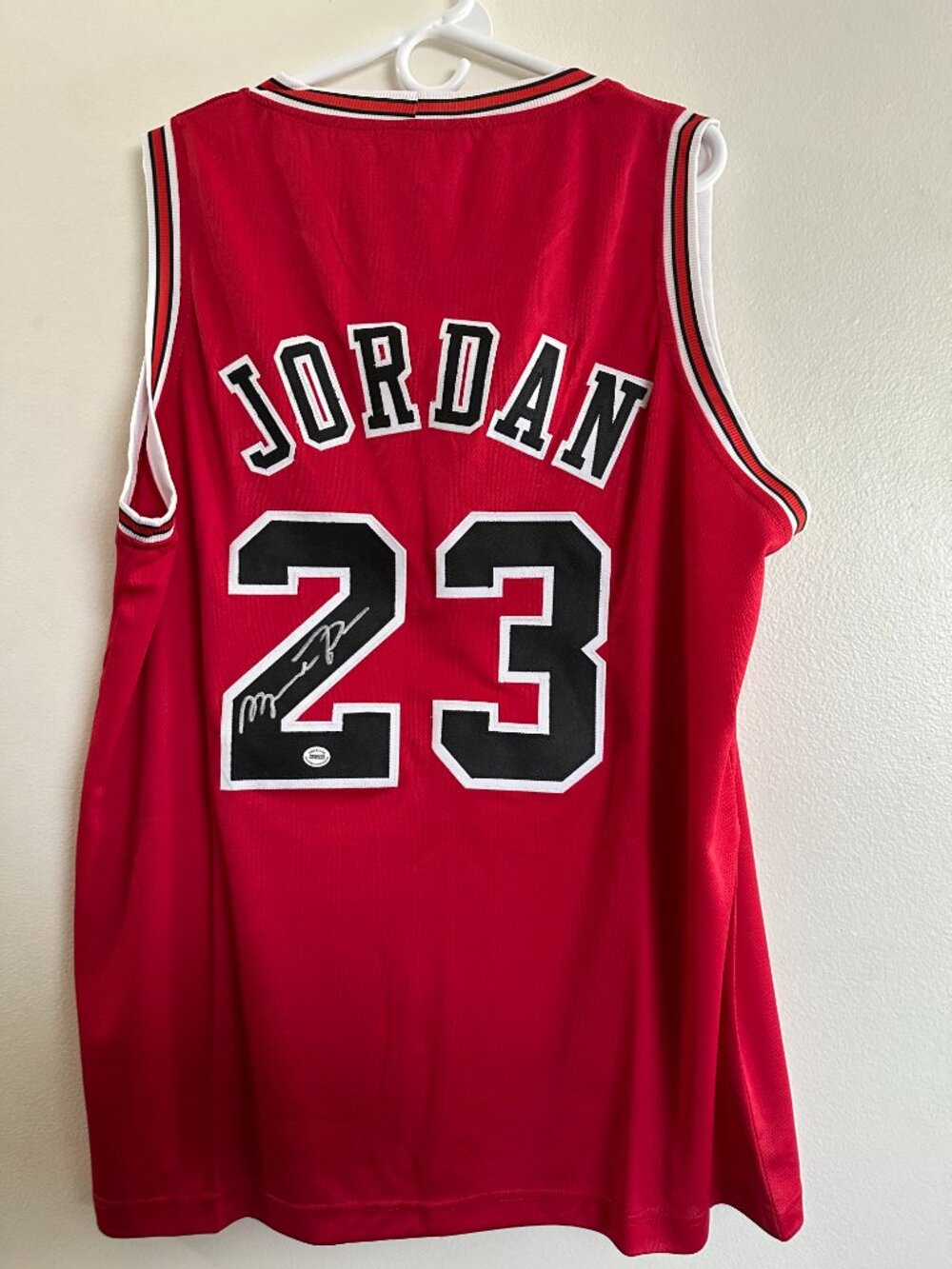 MICHAEL JORDAN (GOAT) SIGNED CHICAGO BULLS AUTOGRAPHED CUSTOM JERSEY wCOA XL 019